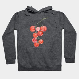 red cherry tomato watercolour Hoodie